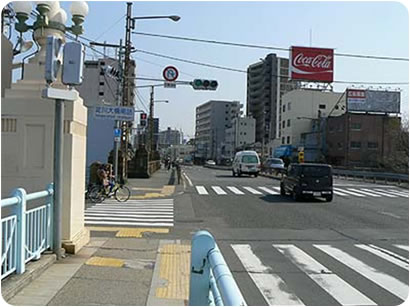 2西淀川区方面から左折
